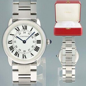 MINT! Cartier Ladies Ronde 29mm Watch With Cartier Box